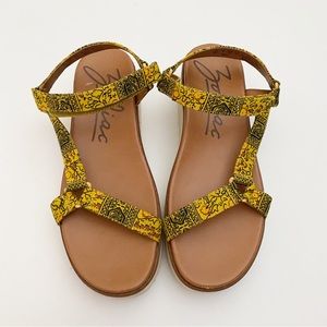 - Zodiac Bria Yellow Canvas platform sandal